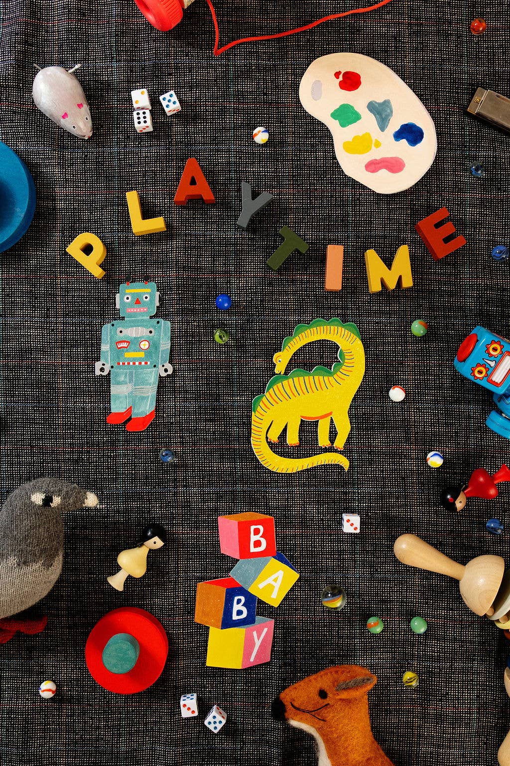 Little Robot Playtime Collection - Die Cut Card-zoom-3