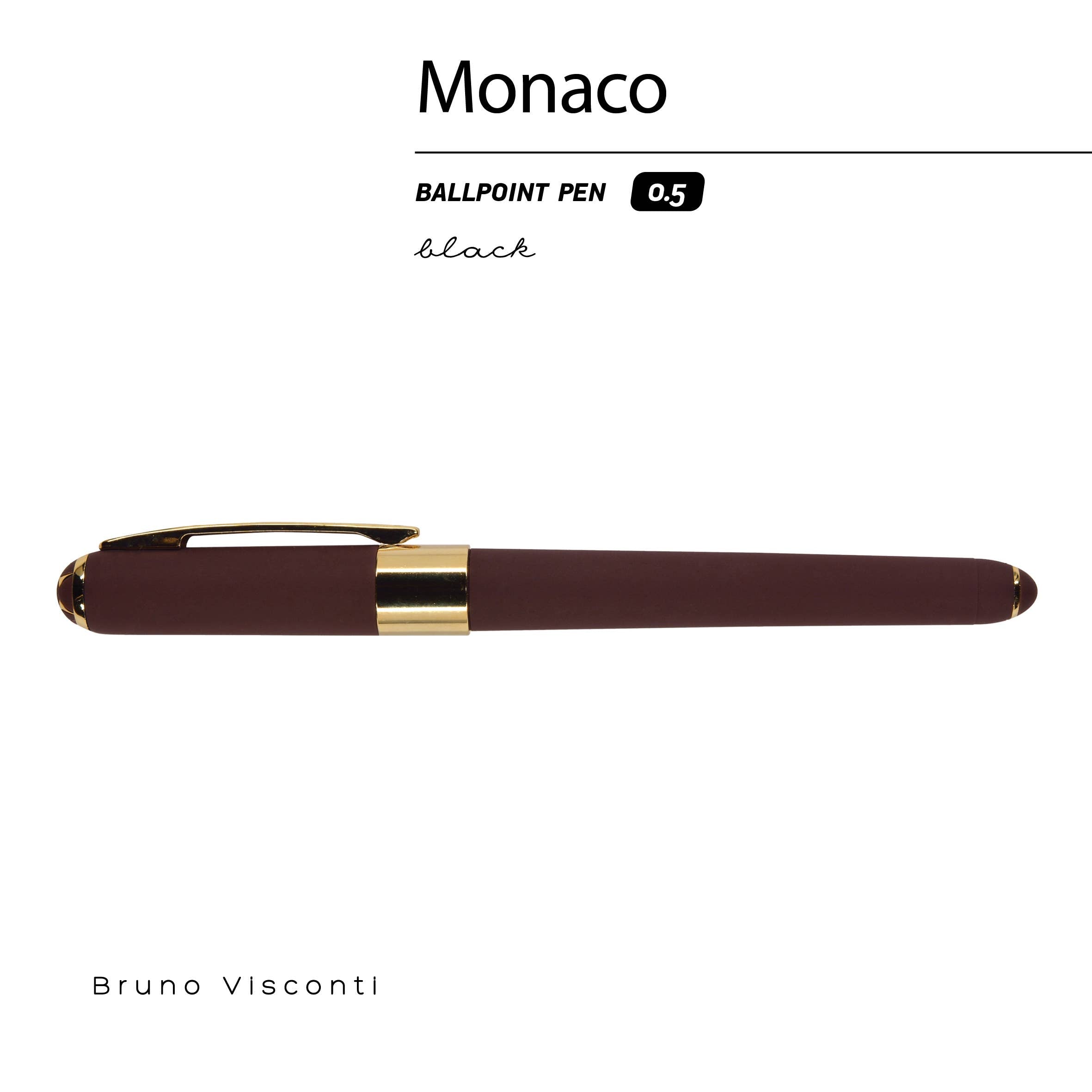 Monaco Collection Chocolate Ballpoint Pen-zoom-3