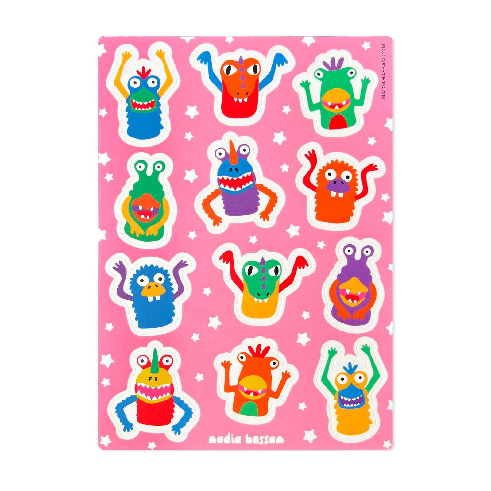 Finger Puppet Monsters 5x7 Sticker Sheet-1