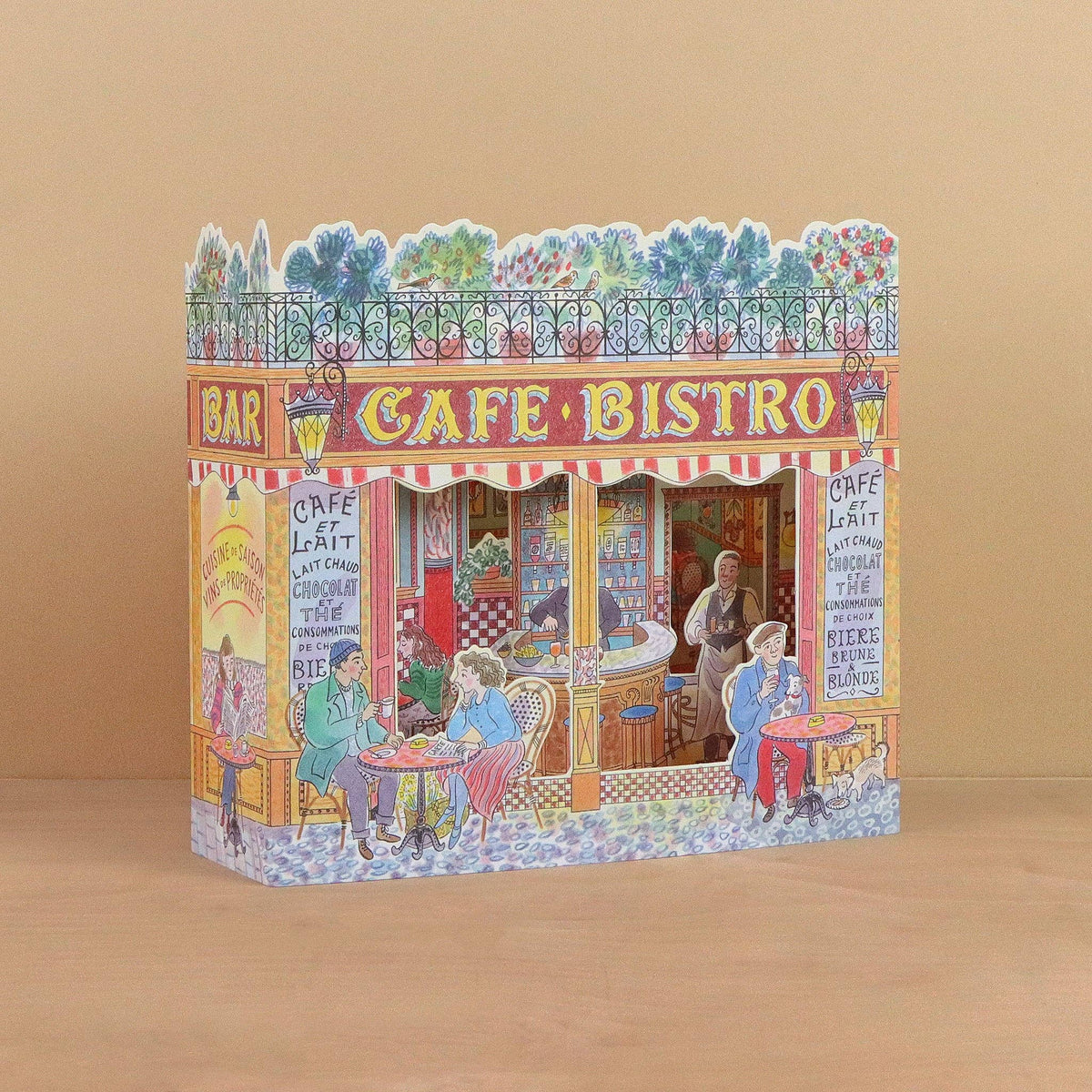Parisian Café 3D Die-Cut Greeting Card-2