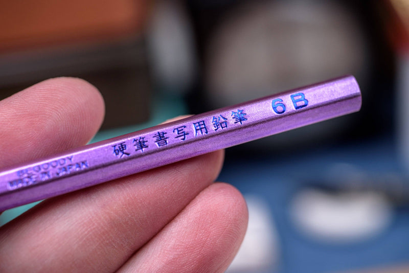 Calligraphy Pencil, 6B, Iridescent Violet (POP Pack of 60)-zoom-
