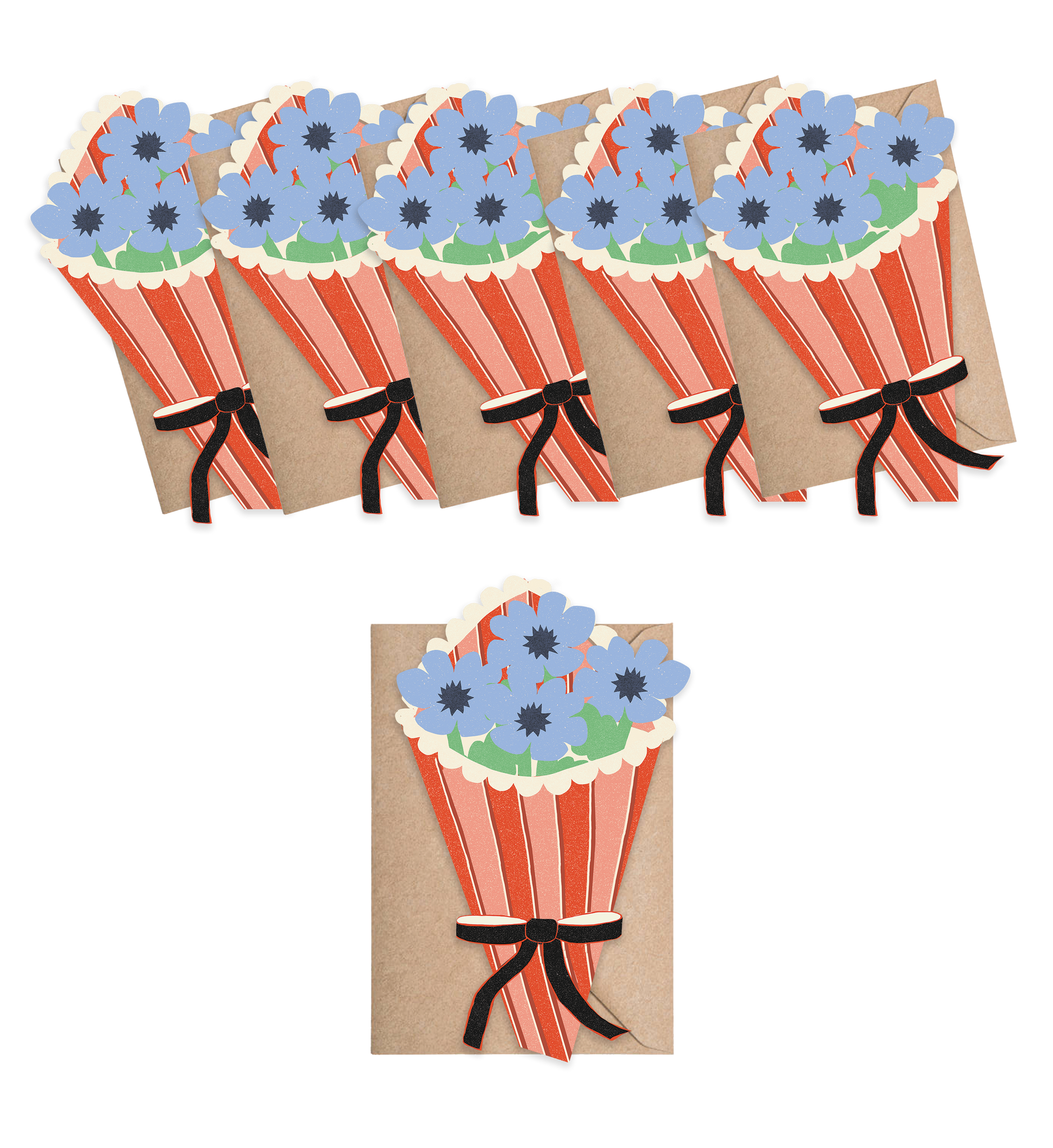 Flower Bouquet Mini Cards - Box of 6-2