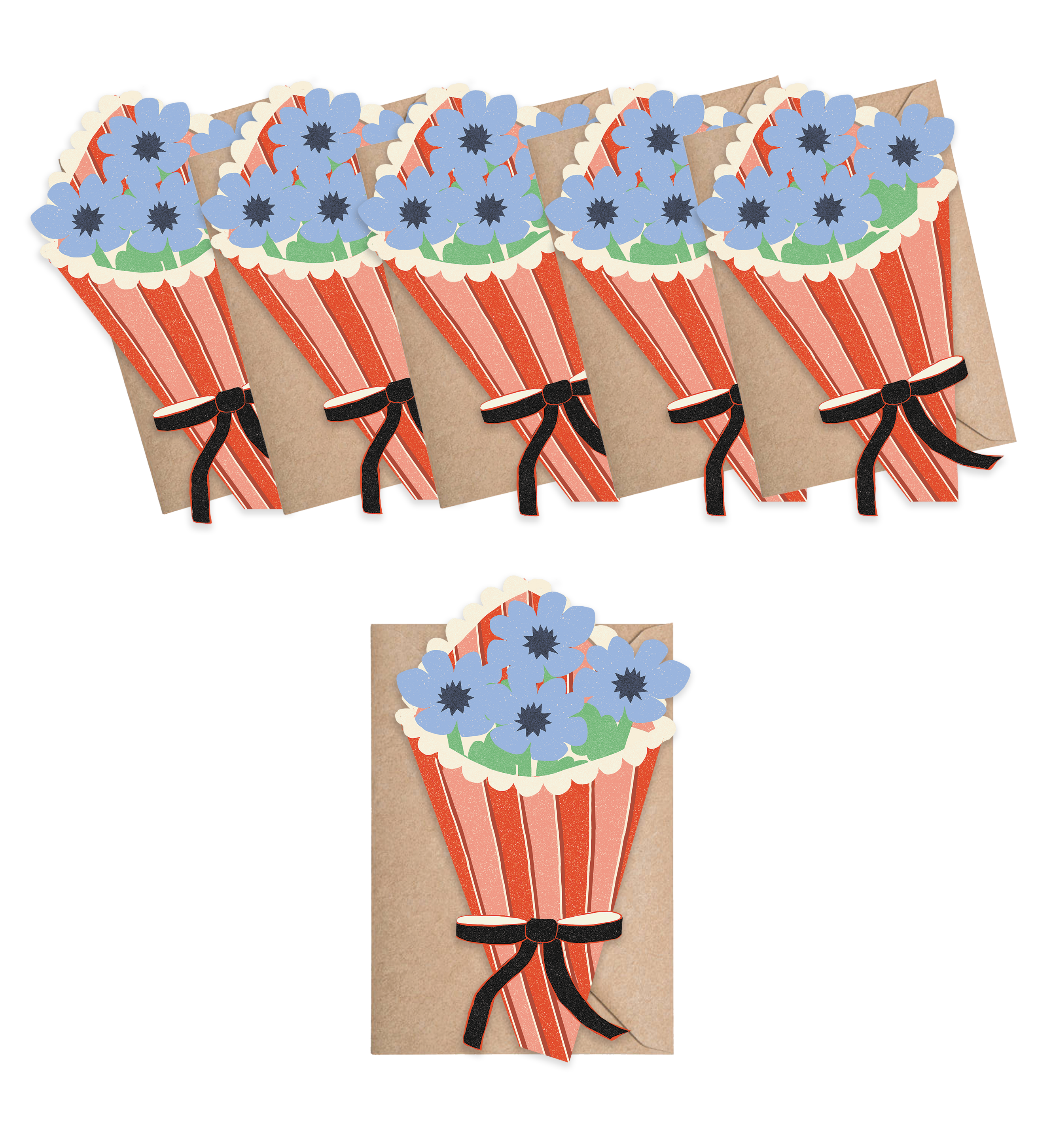 Flower Bouquet Mini Cards - Box of 6-zoom-2