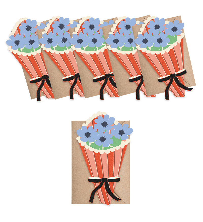 Flower Bouquet Mini Cards - Box of 6-zoom-