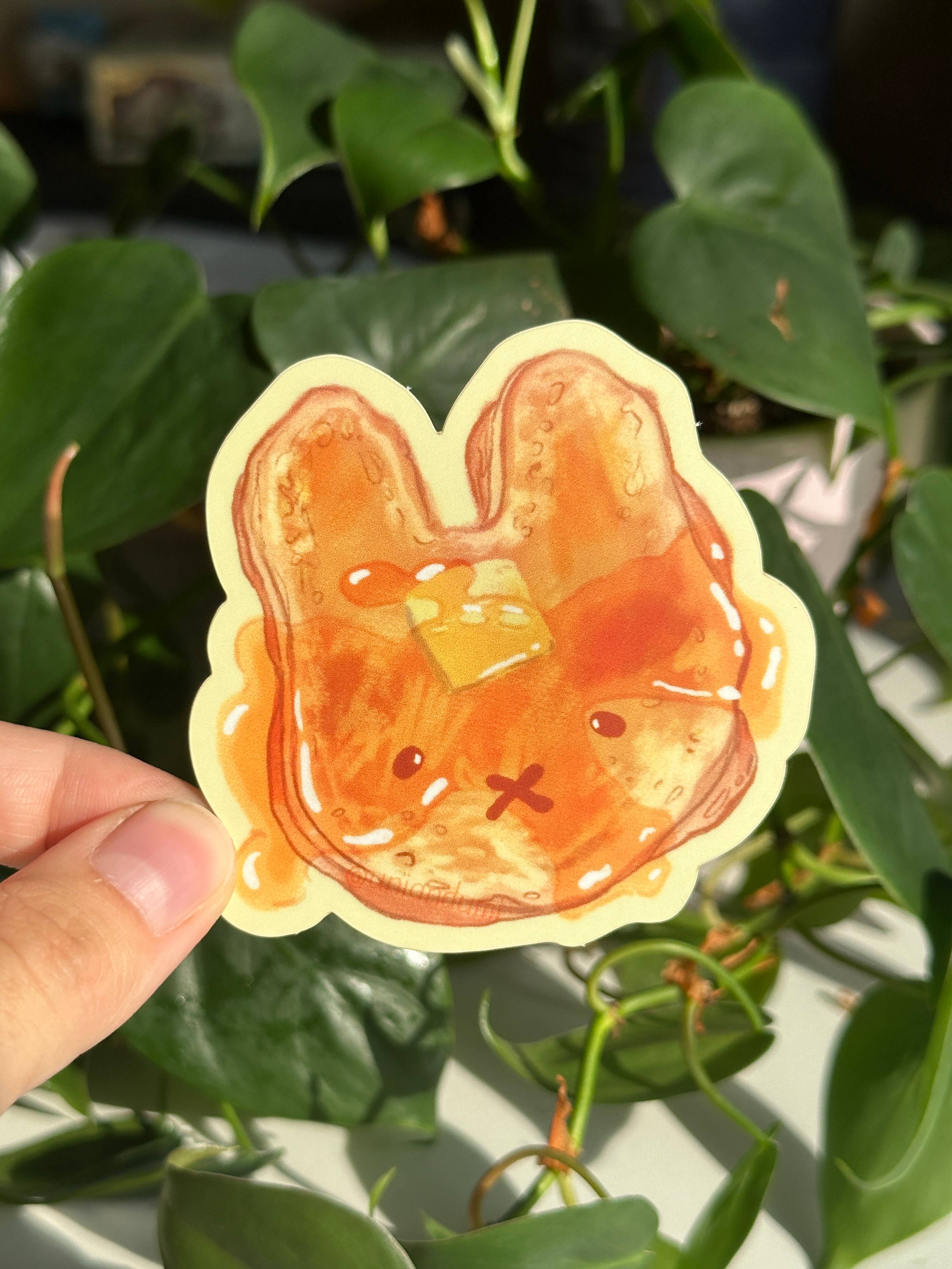 Bunny Pancake Sticker Waterproof Sticker-zoom-1