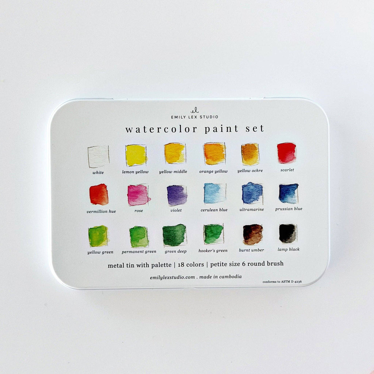 Watercolor Paint Set 18 colors (with brush)-zoom-4