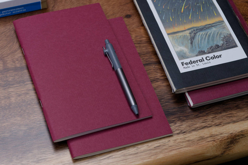 #204 Idea Notebooks, Set of Two, Wine/White-zoom-