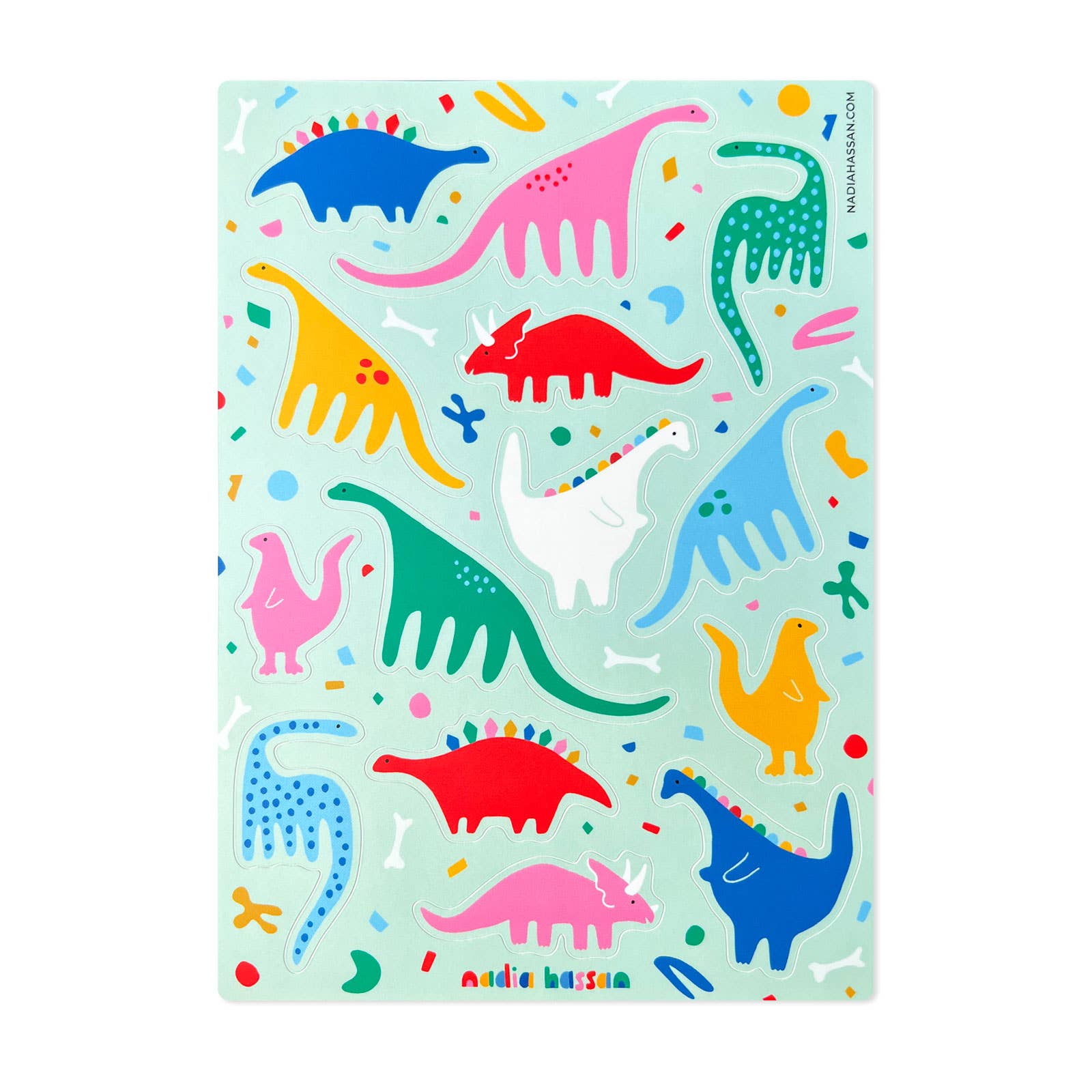 Darling Dinosaurs 5x7 Sticker Sheet-1