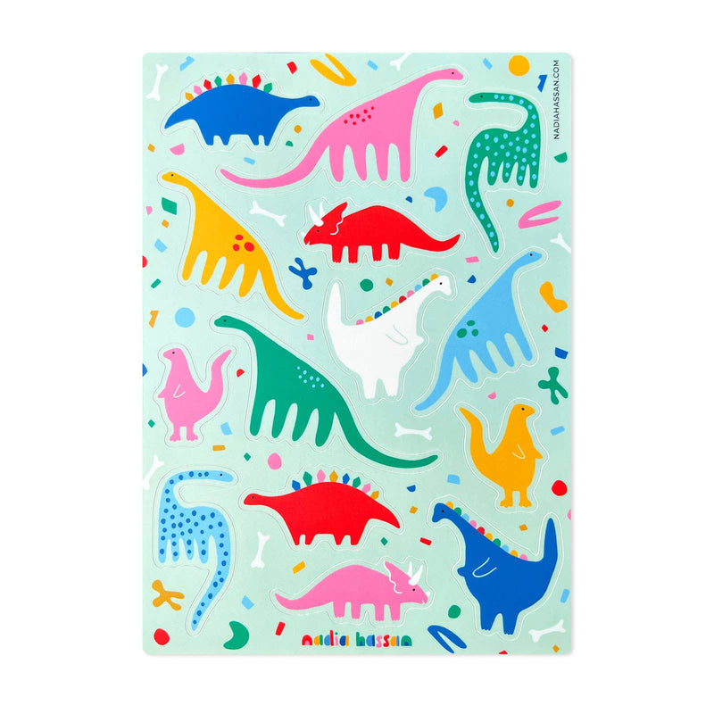 Darling Dinosaurs 5x7 Sticker Sheet-zoom-