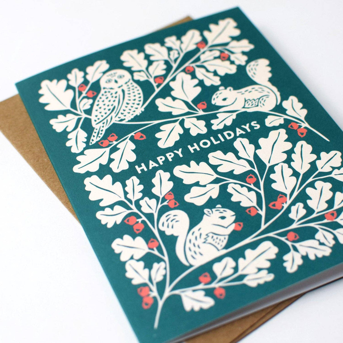 Woodland Animal Christmas Greeting Card Set: Boxed Set of 8-zoom-4