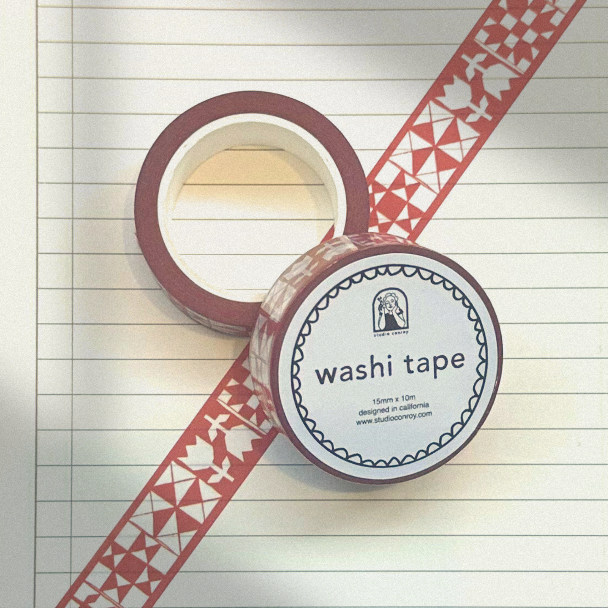 Red Quilt Washi Tape-2