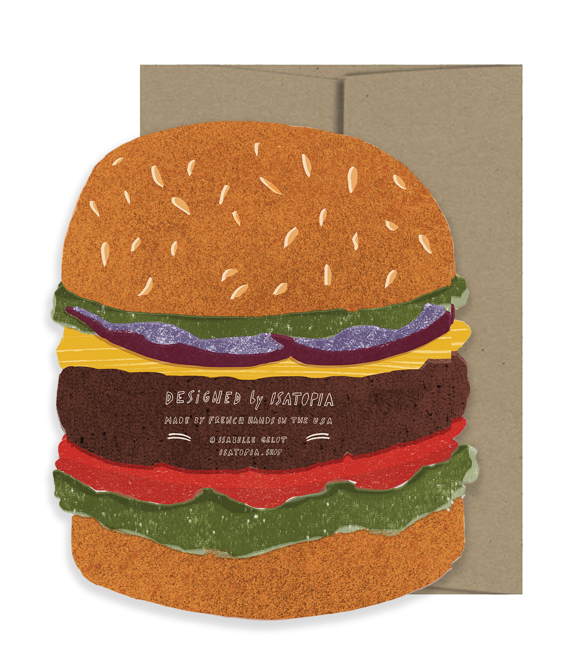 Hamburger Card - American Collection Die Cut-2