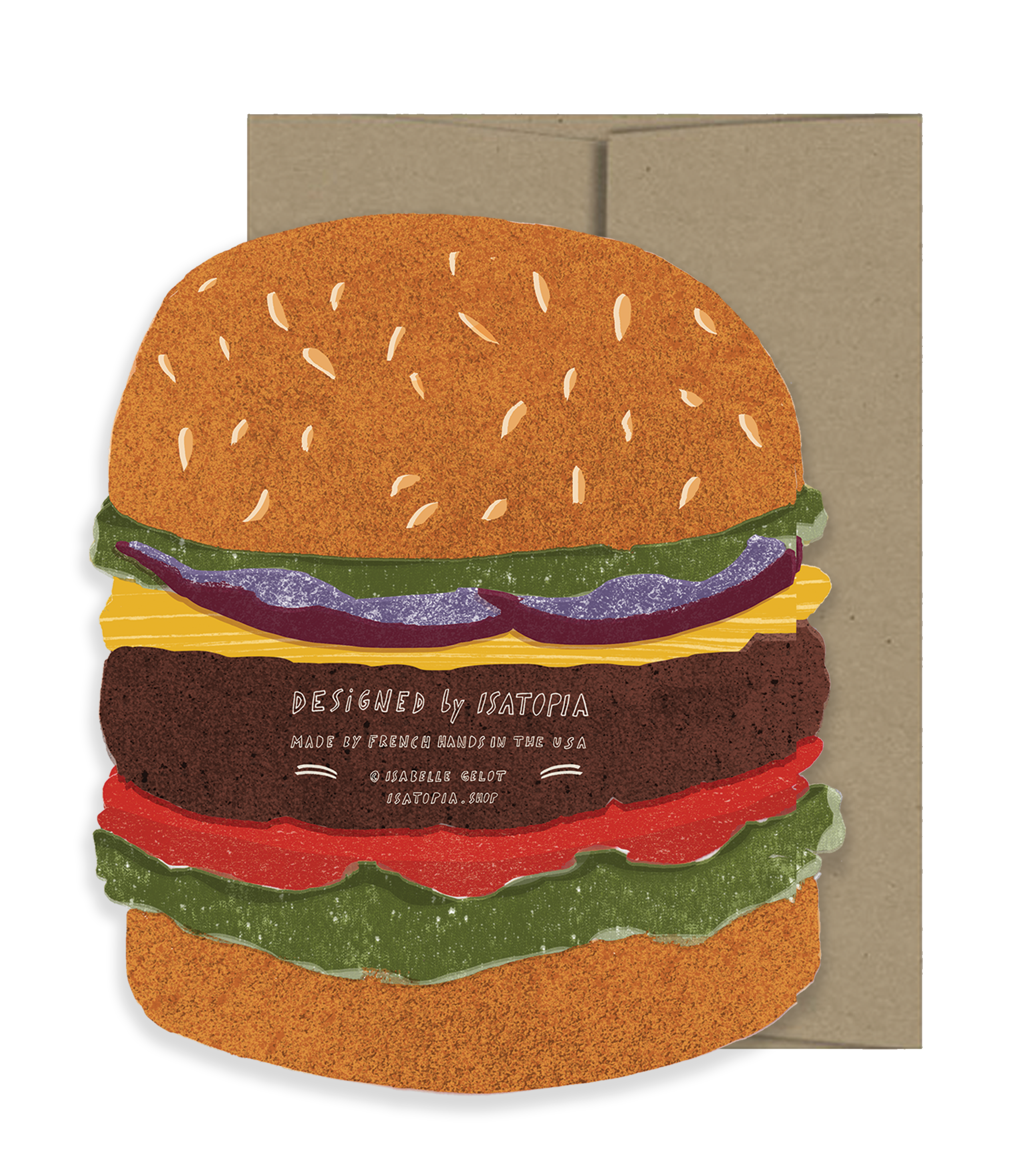 Hamburger Card - American Collection Die Cut-zoom-2