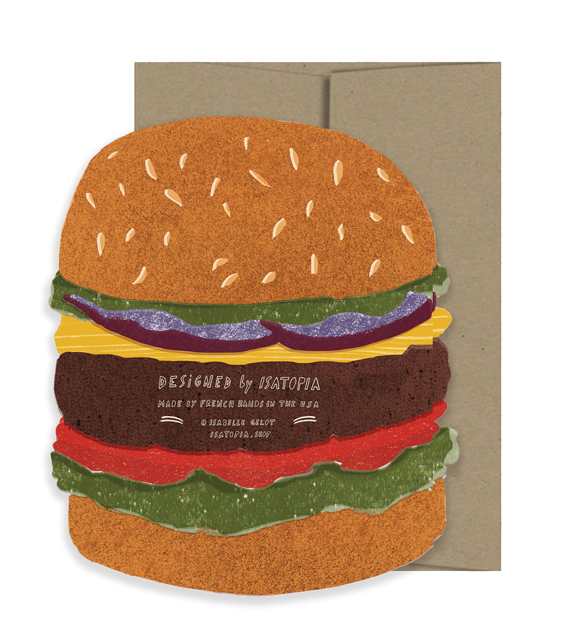 Hamburger Card - American Collection Die Cut-zoom-