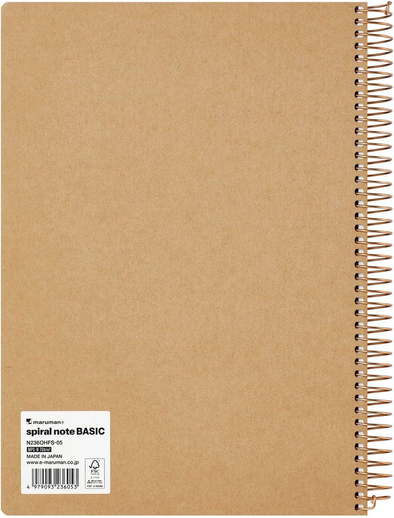 SPIRAL NOTEBOOK B5 LINE 6.5MM 150 SHEETS BLACK (N236OHFS-05)-zoom-