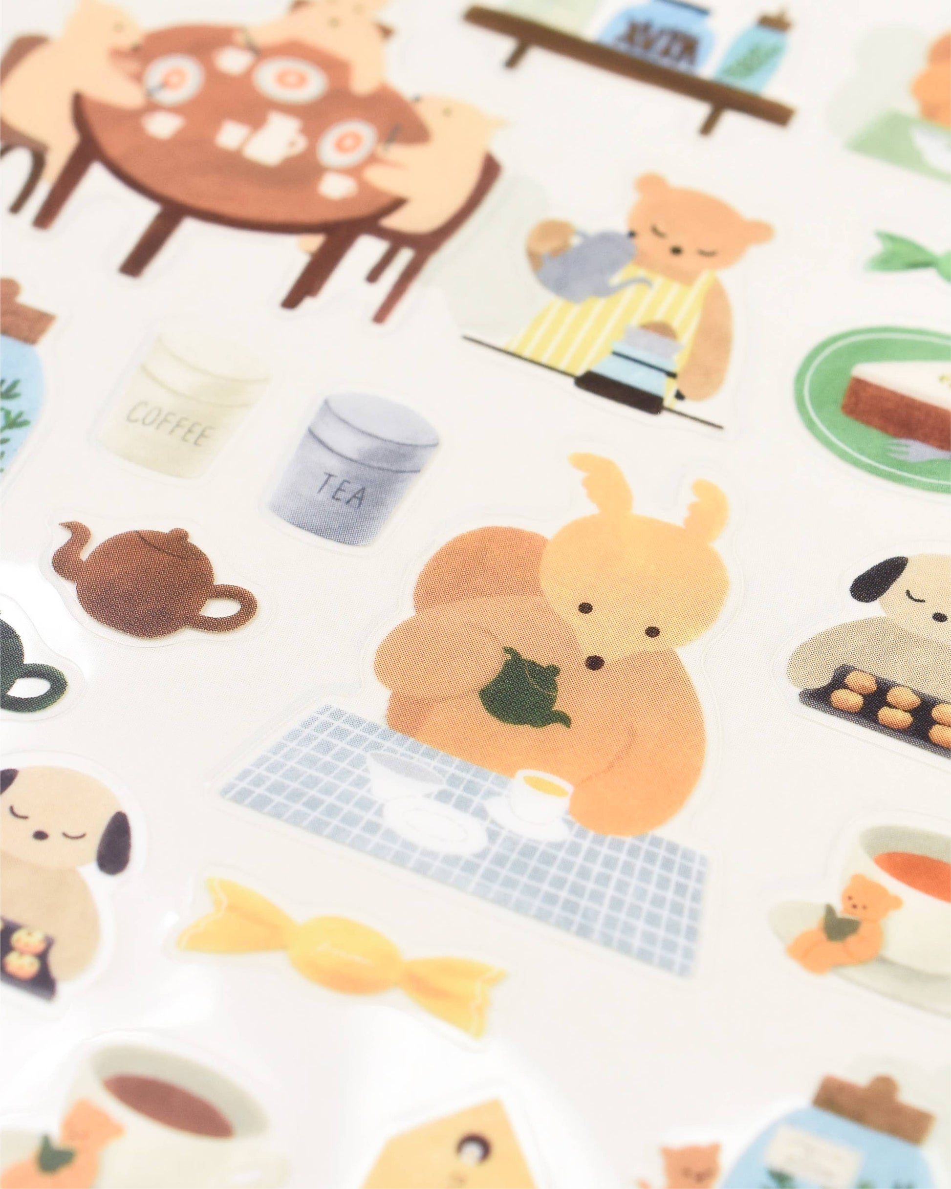 Clear Sticker Sheet - Tea Time-3