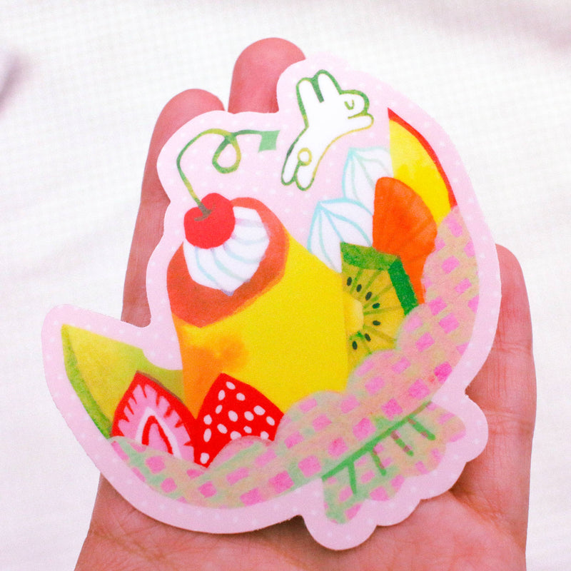 'Pudding a la Mode' Vinyl Sticker-zoom-