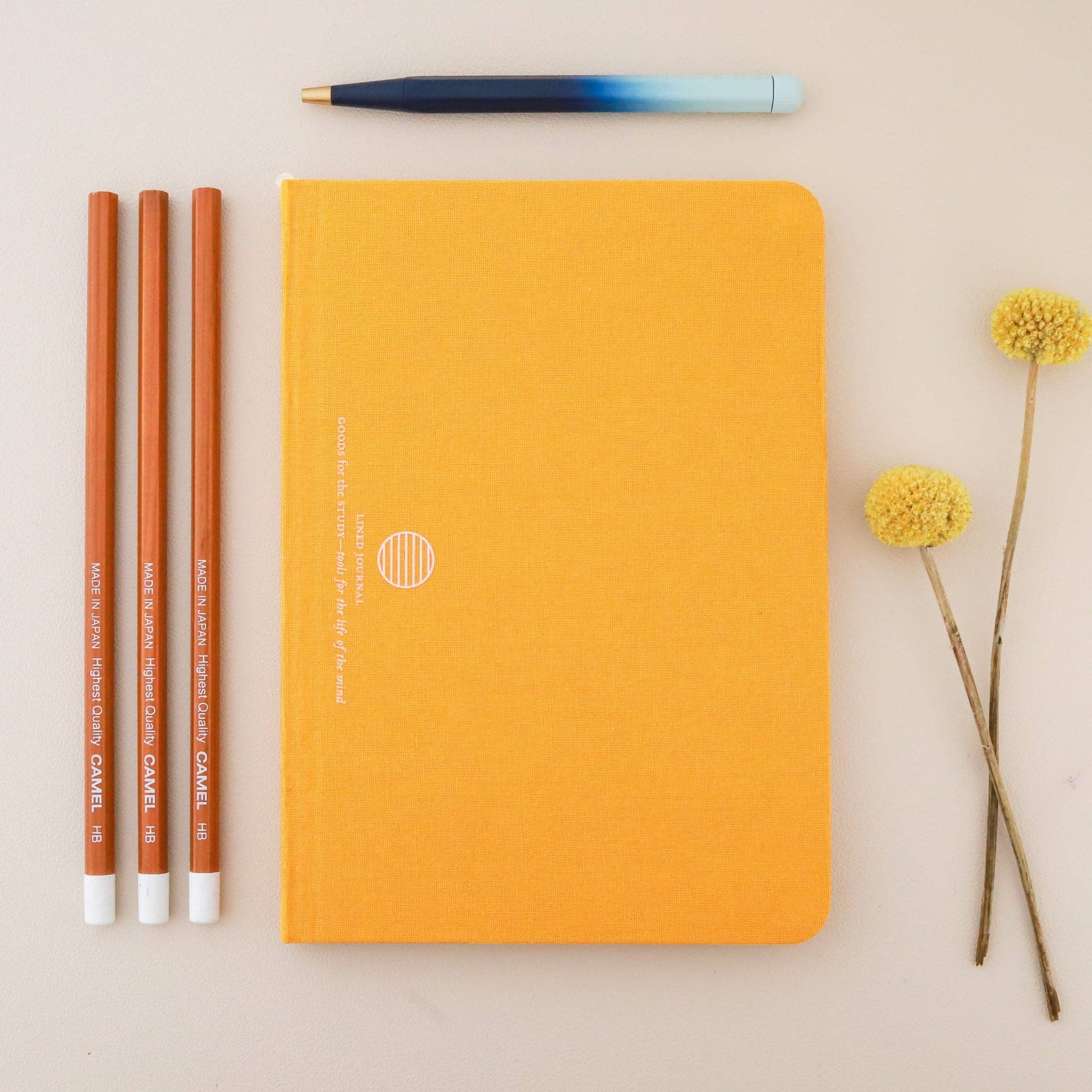 Goods for the Study Flexi Linen Journal - Turmeric-1