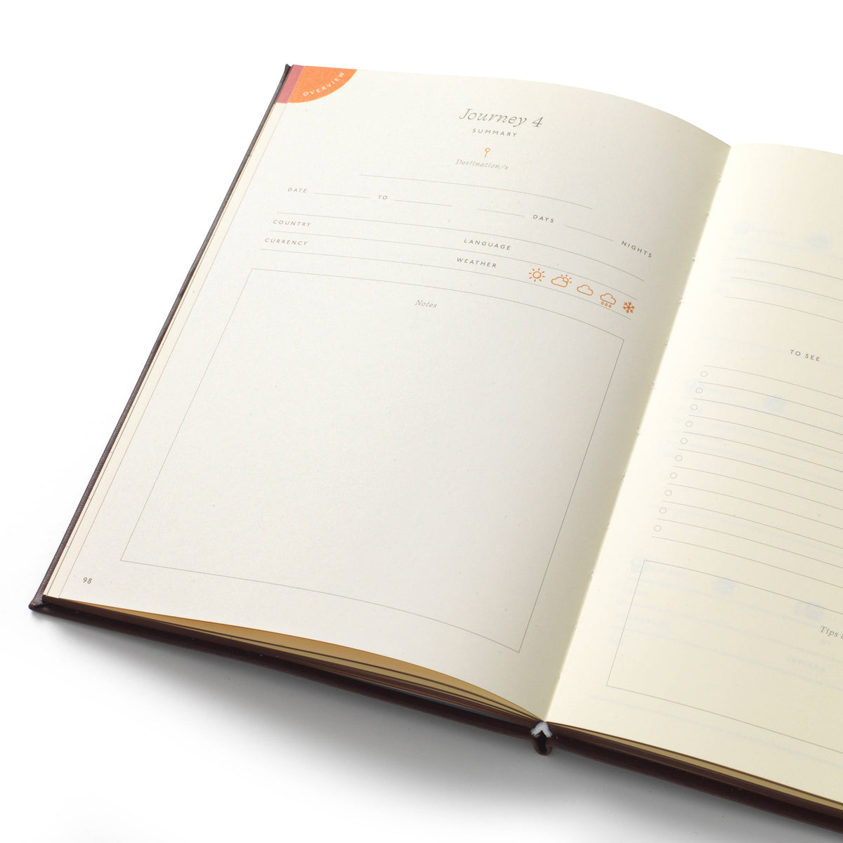 Guided Travel Journal, A5 Softcover - Travel Stamp-zoom-3