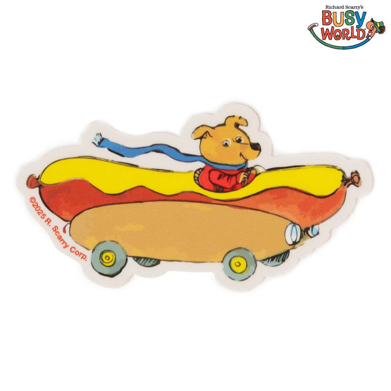 3P4 x Richard Scarry® - Hot Dog Car Sticker-zoom-