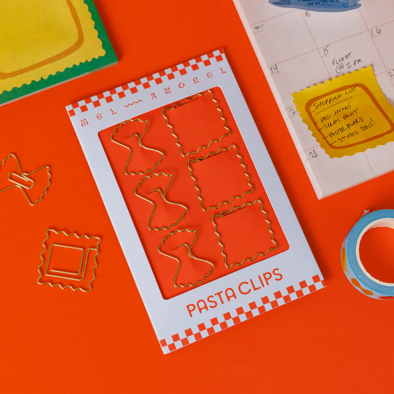 Pasta Paper Clips - Ravioli + Farfalle-zoom-