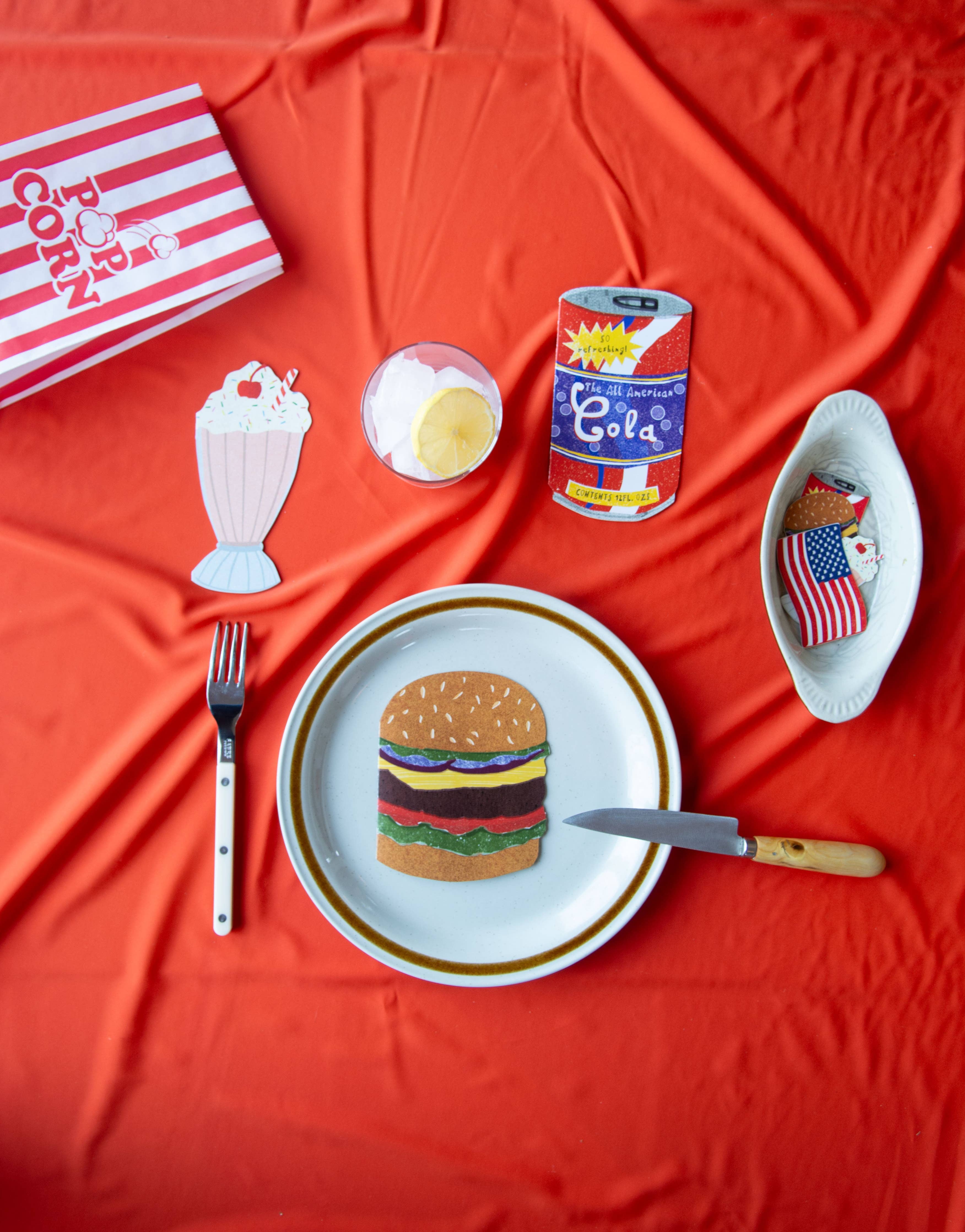 Hamburger Card - American Collection Die Cut-zoom-3
