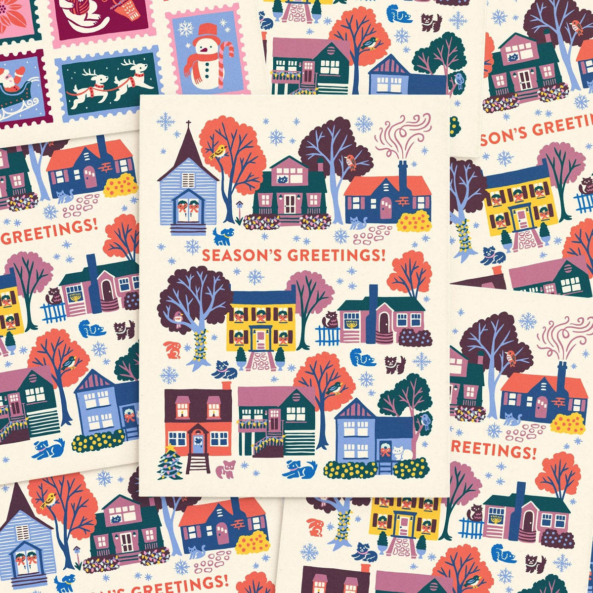 Holiday Houses Christmas Card Set: Boxed Set of 8-zoom-2