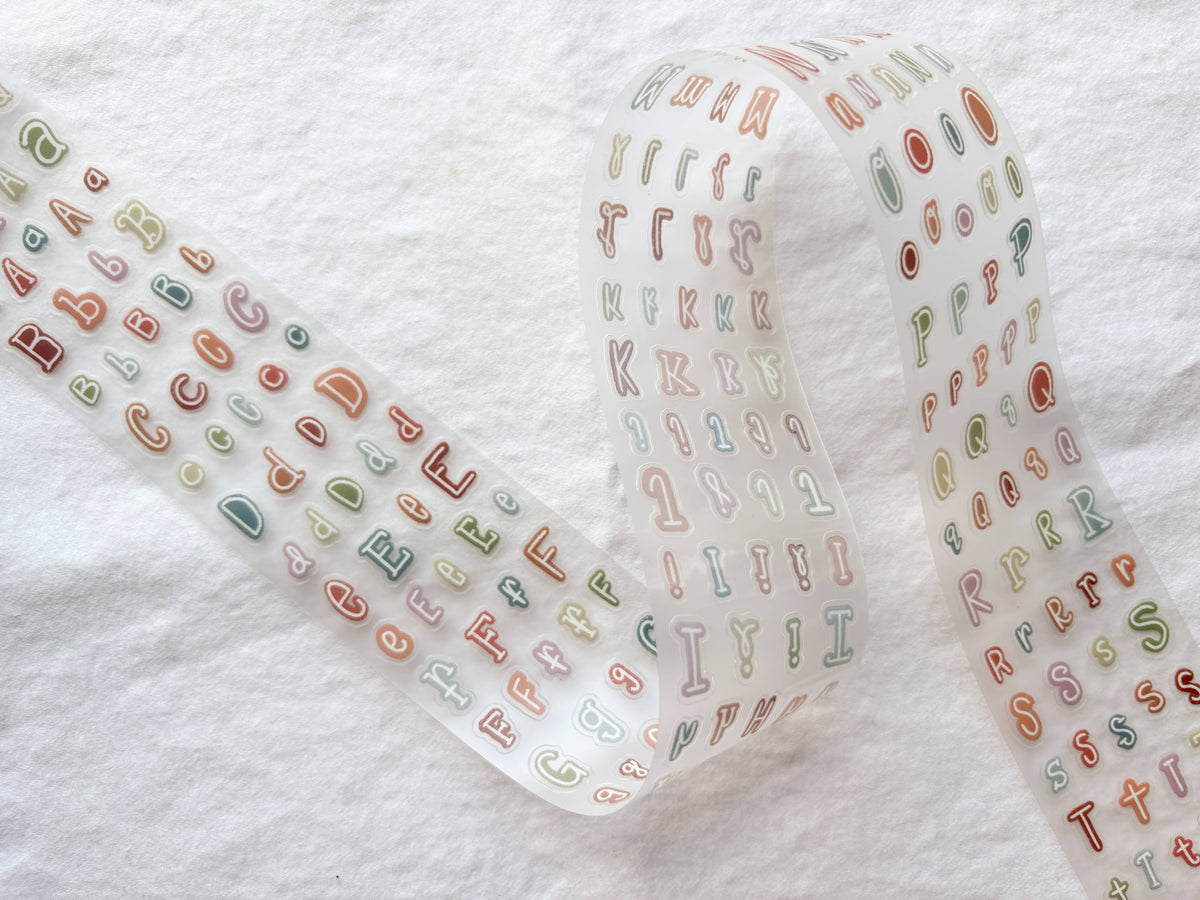 Whimsy Letters & Numbers PET Tape