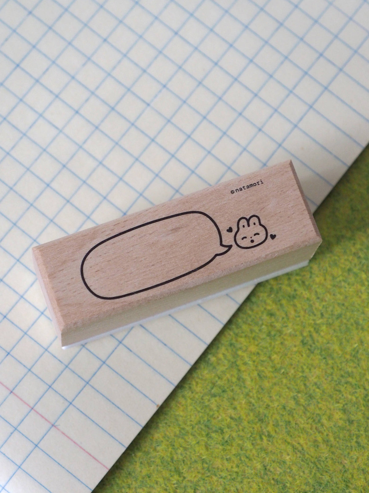 Bunny Bubble Notes Rubber Stamp-zoom-3