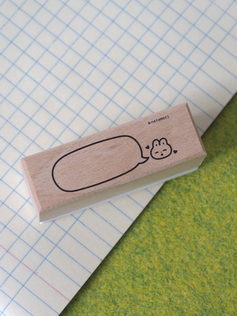 Bunny Bubble Notes Rubber Stamp-zoom-