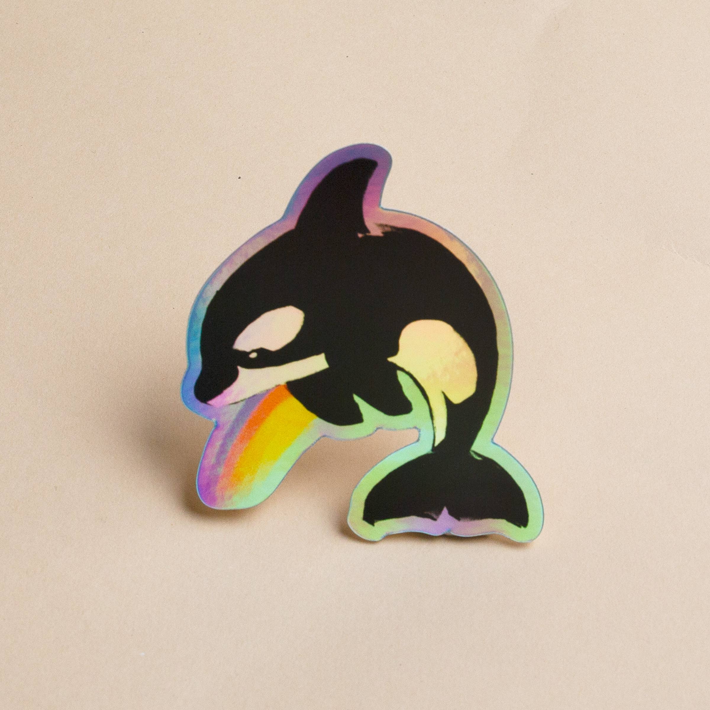 Rainbow Orca Sticker-zoom-1