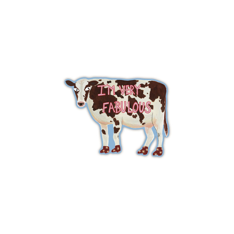 Fabulous Cow Die-Cut Sticker-zoom-