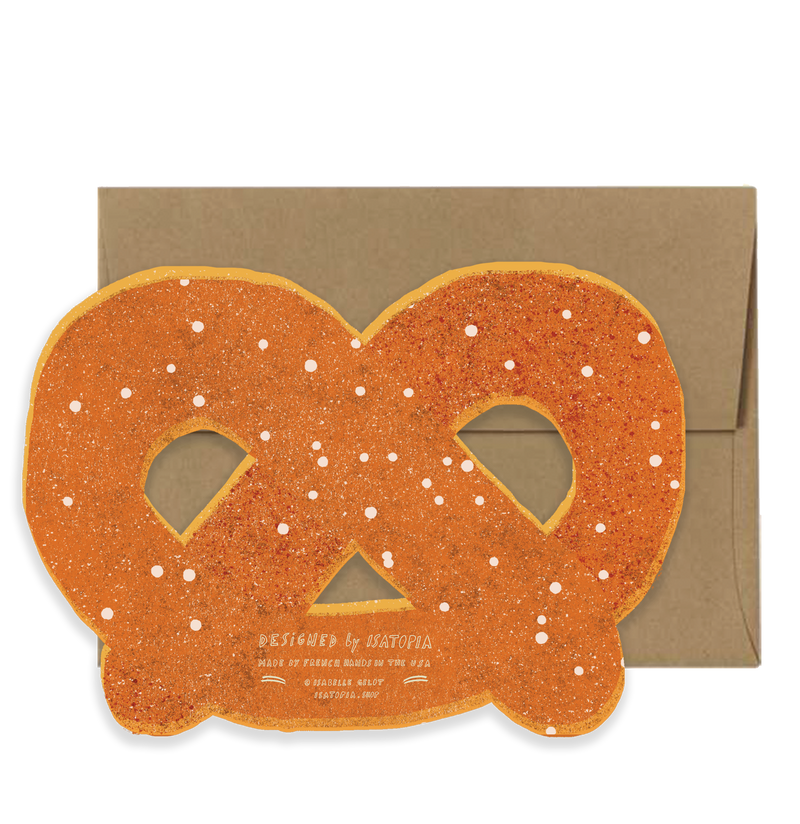 Pretzel Card - NYC Collection Die Cut-zoom-