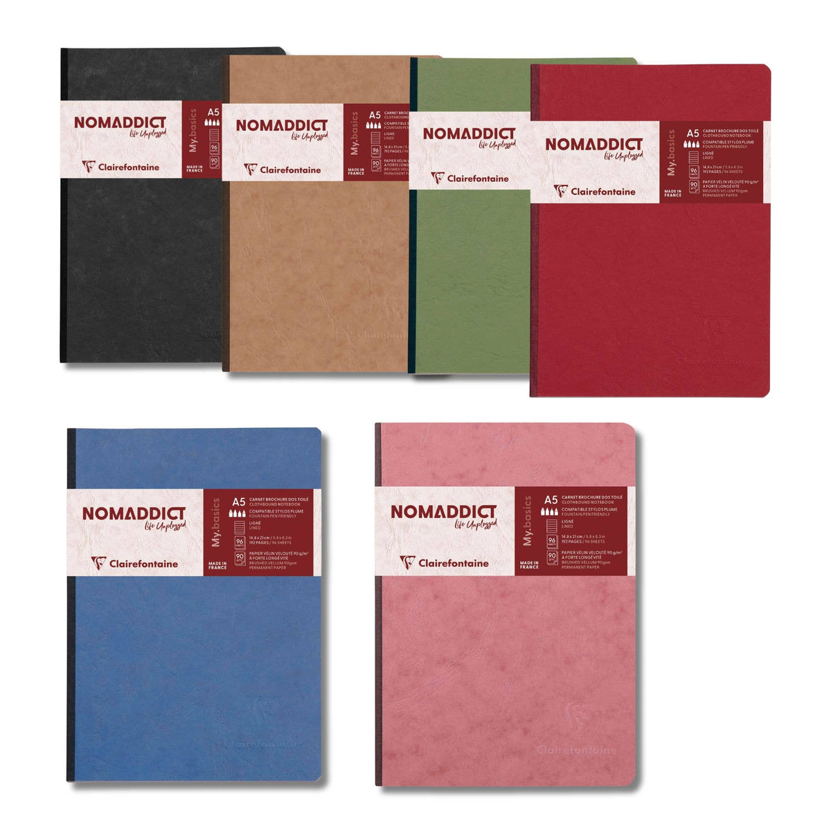 Clairefontaine Clothbound Notebooks A5-1
