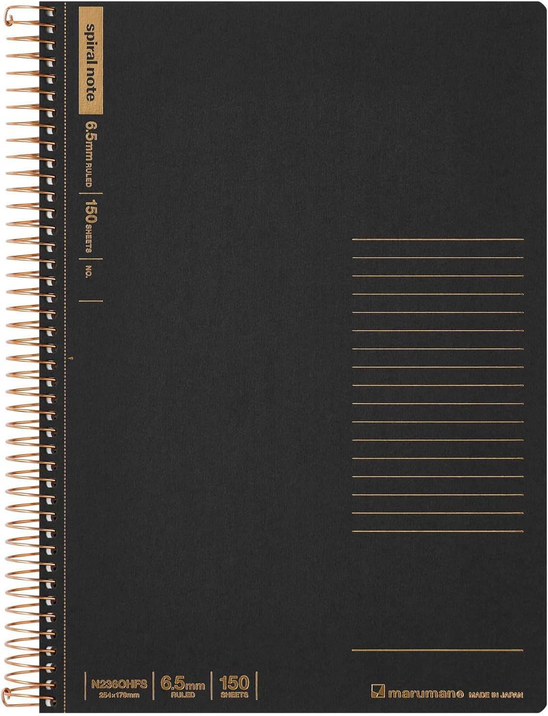 SPIRAL NOTEBOOK B5 LINE 6.5MM 150 SHEETS BLACK (N236OHFS-05)-zoom-1