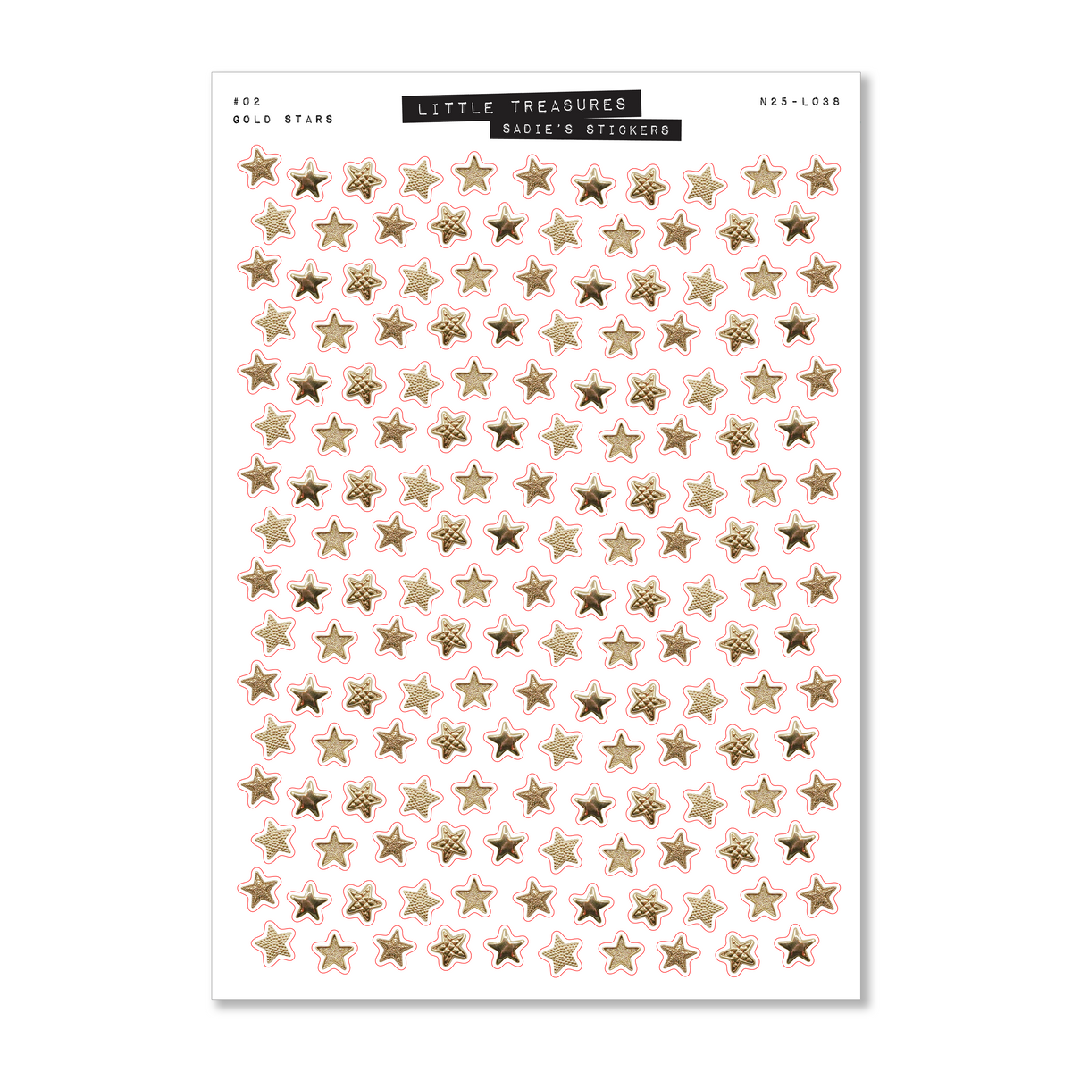 Gold Stars • Little Treasures Sticker Sheet-1