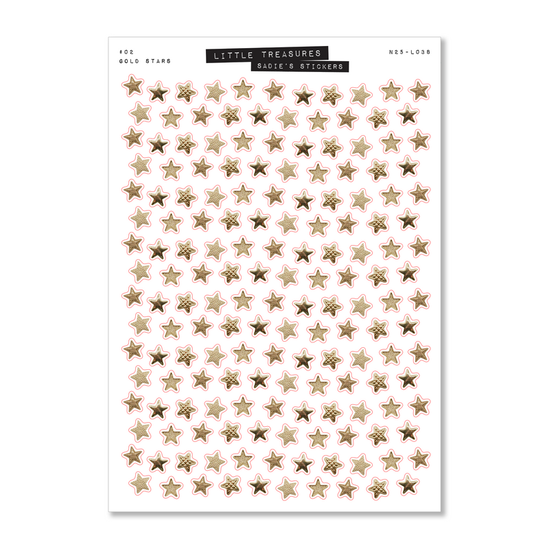 Gold Stars • Little Treasures Sticker Sheet-zoom-