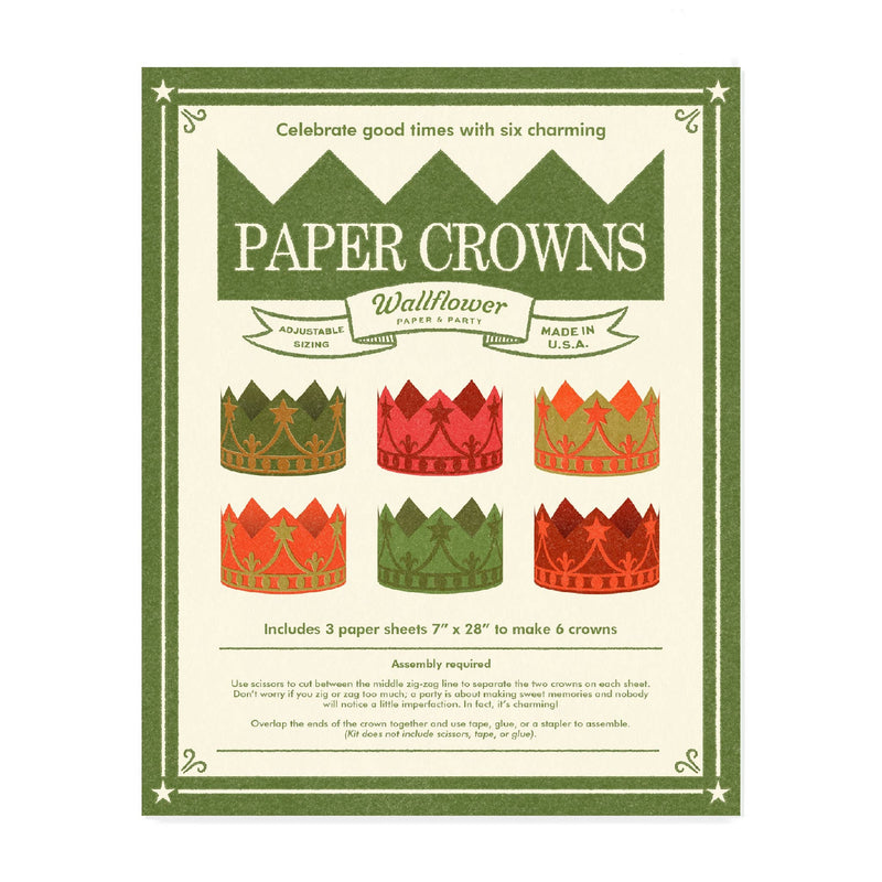 Colorful Christmas Paper Crowns-zoom-