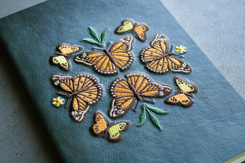 Butterfly Dance Embroidered Notebook-zoom-