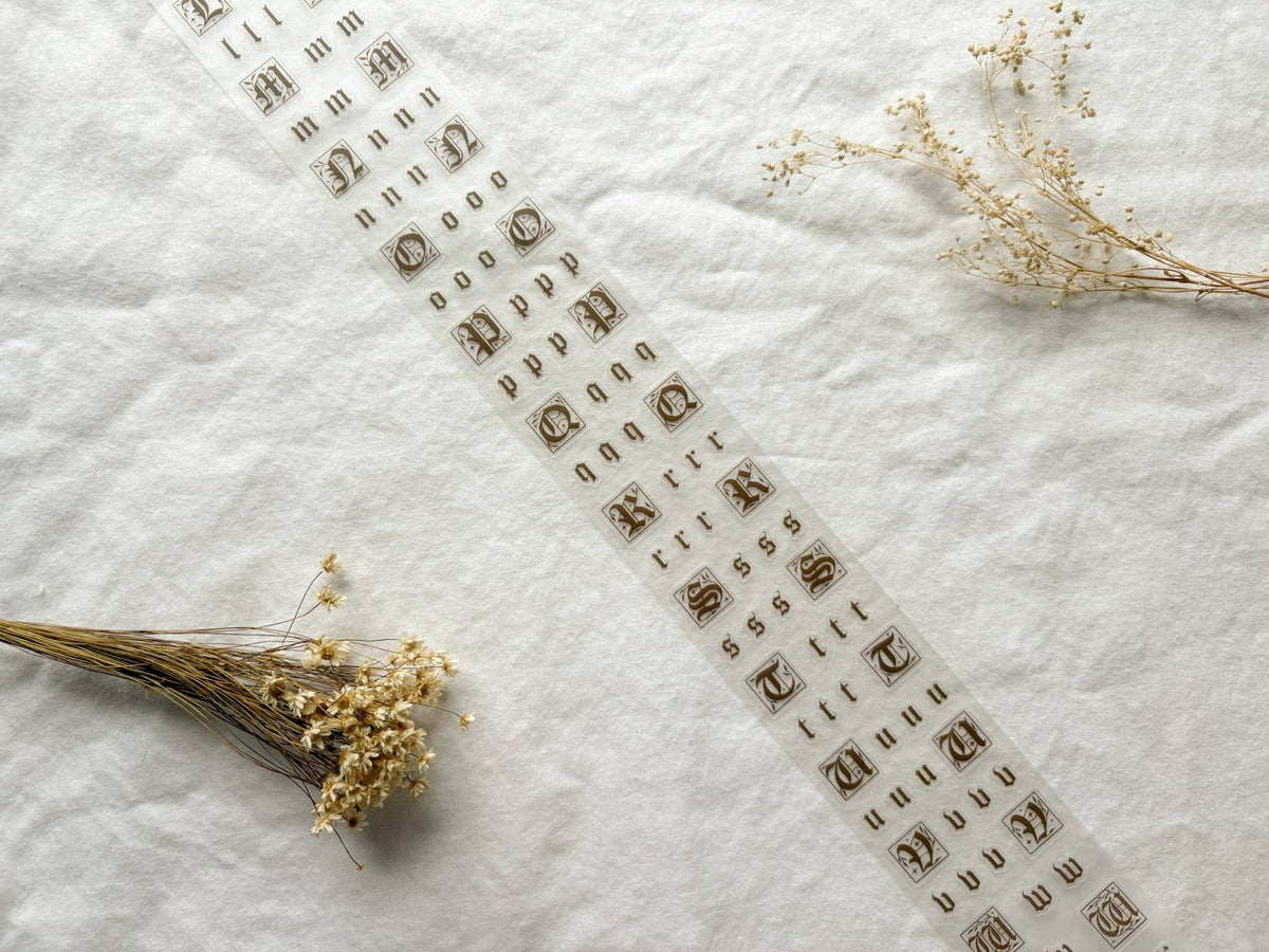 Brown Fairytale Letters PET Tape-4