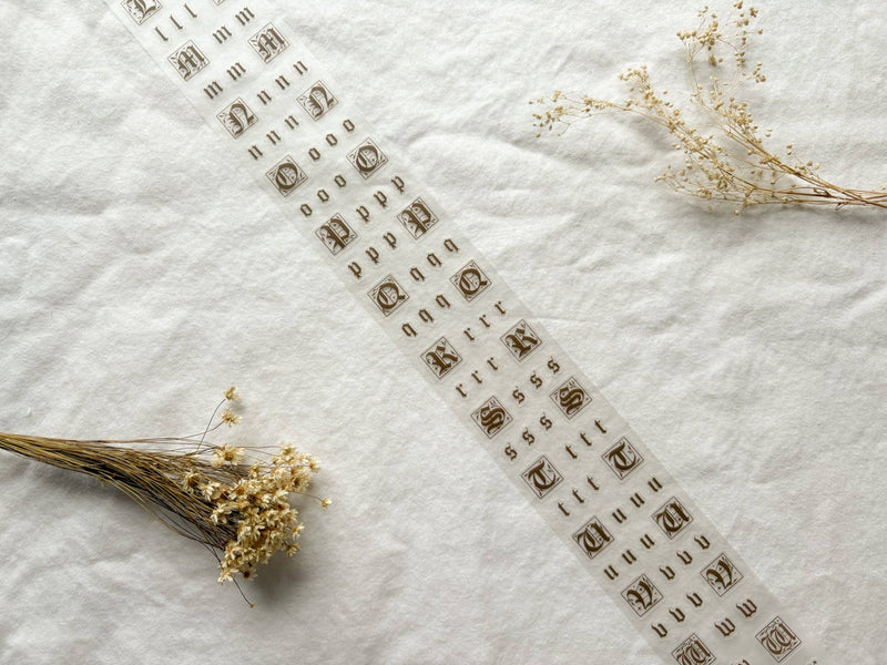 Brown Fairytale Letters PET Tape-zoom-