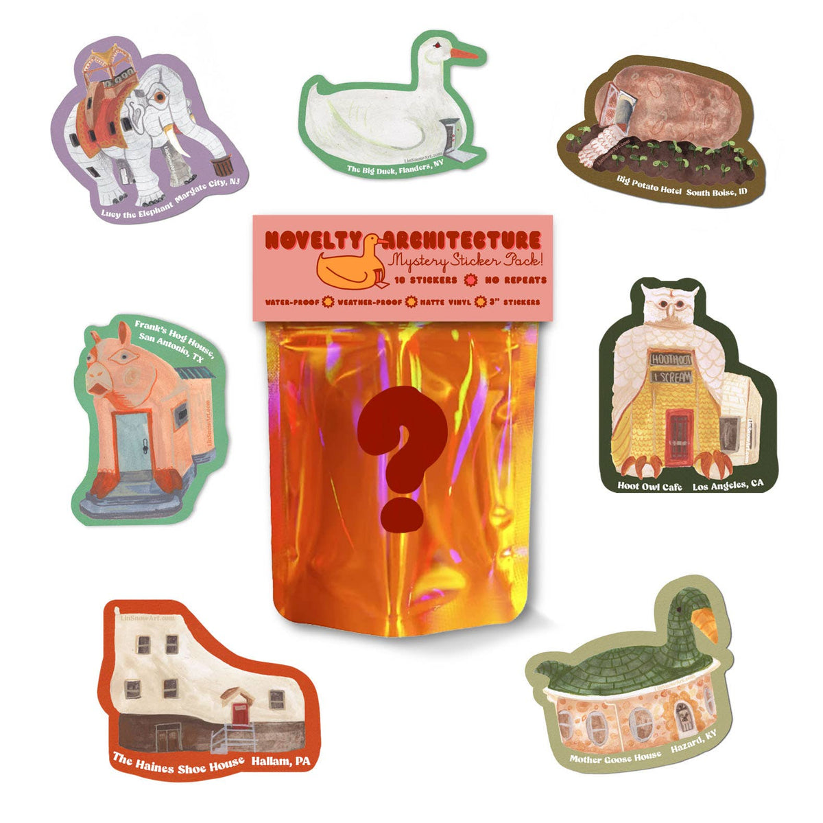 Mystery Novelty Architecture Sticker Pack