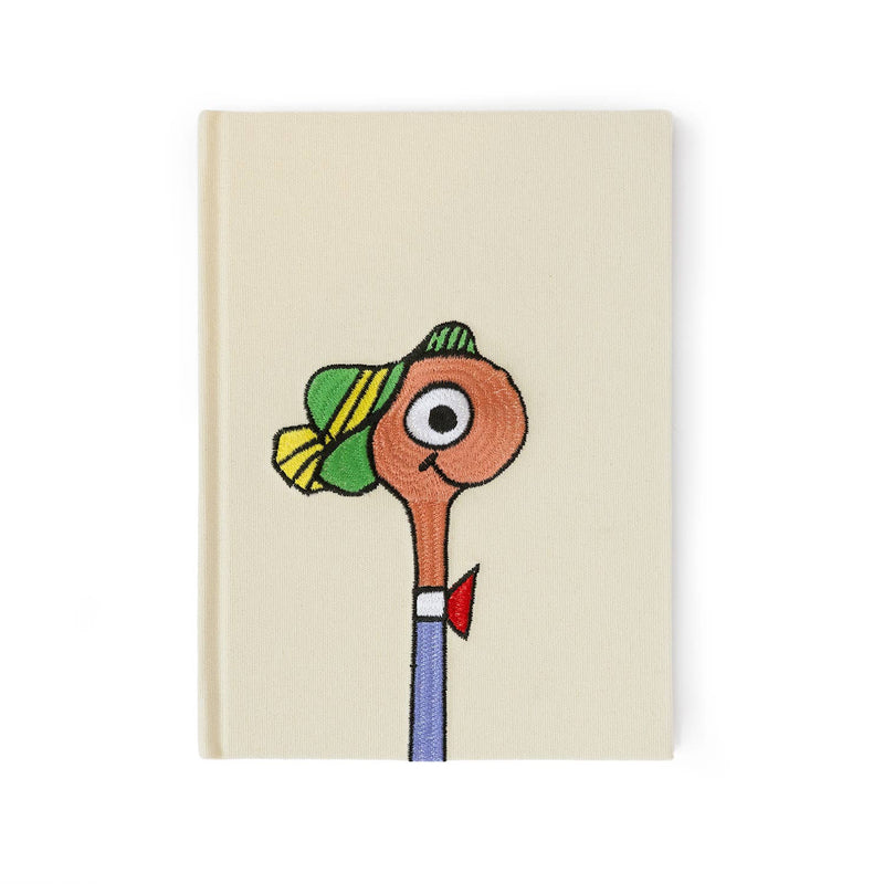 3P4 x Richard Scarry® - Lowly Worm Embroidered Journal-zoom-