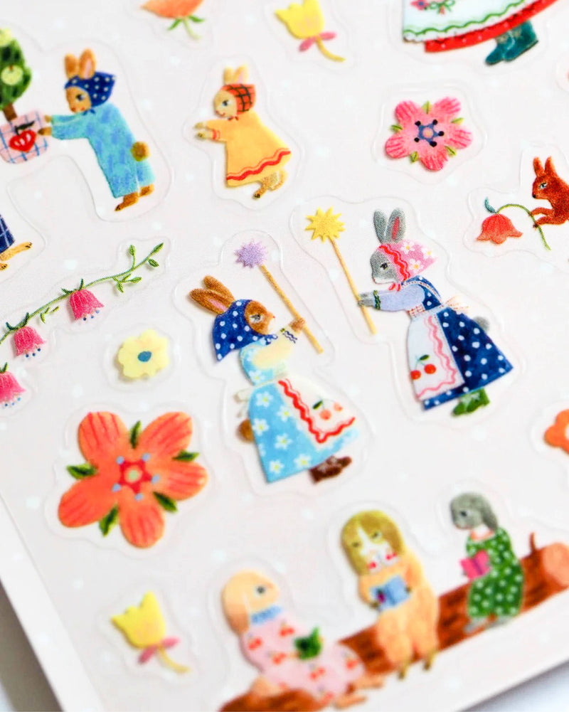 Clear Sticker Sheet - Rabbit Garden-zoom-