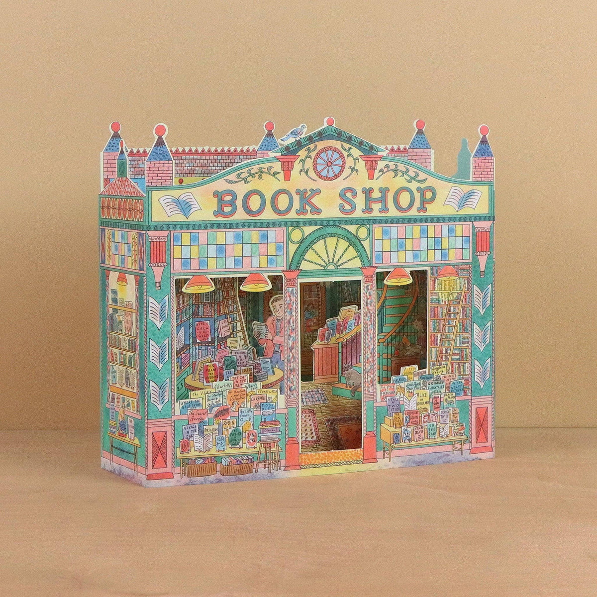 Bookshop 3D Die-Cut Greeting Card-zoom-2