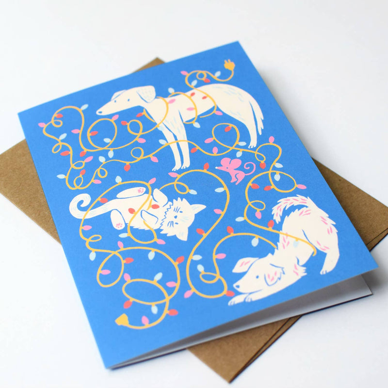 Merry Pets Christmas Greeting Card Set: Boxed Set of 8-zoom-