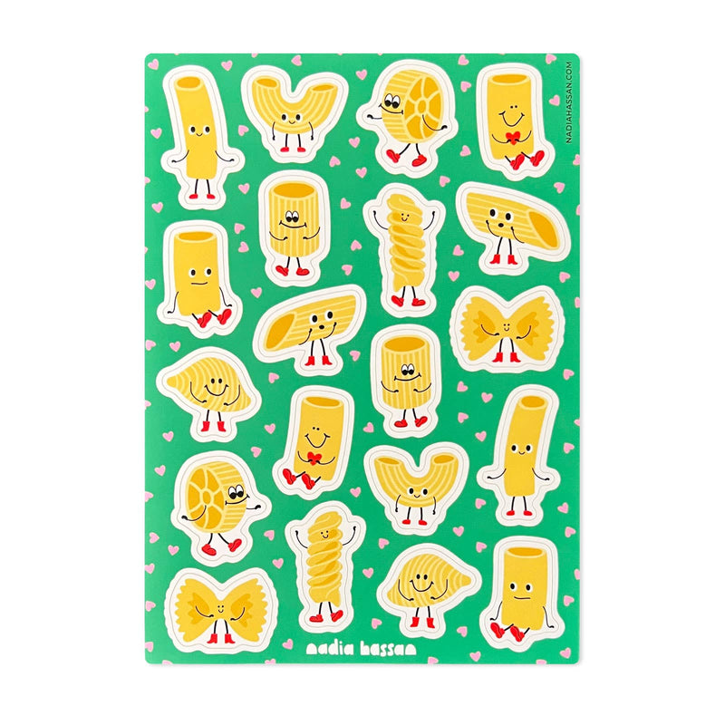 Pasta Pals 5x7 Sticker Sheet-zoom-