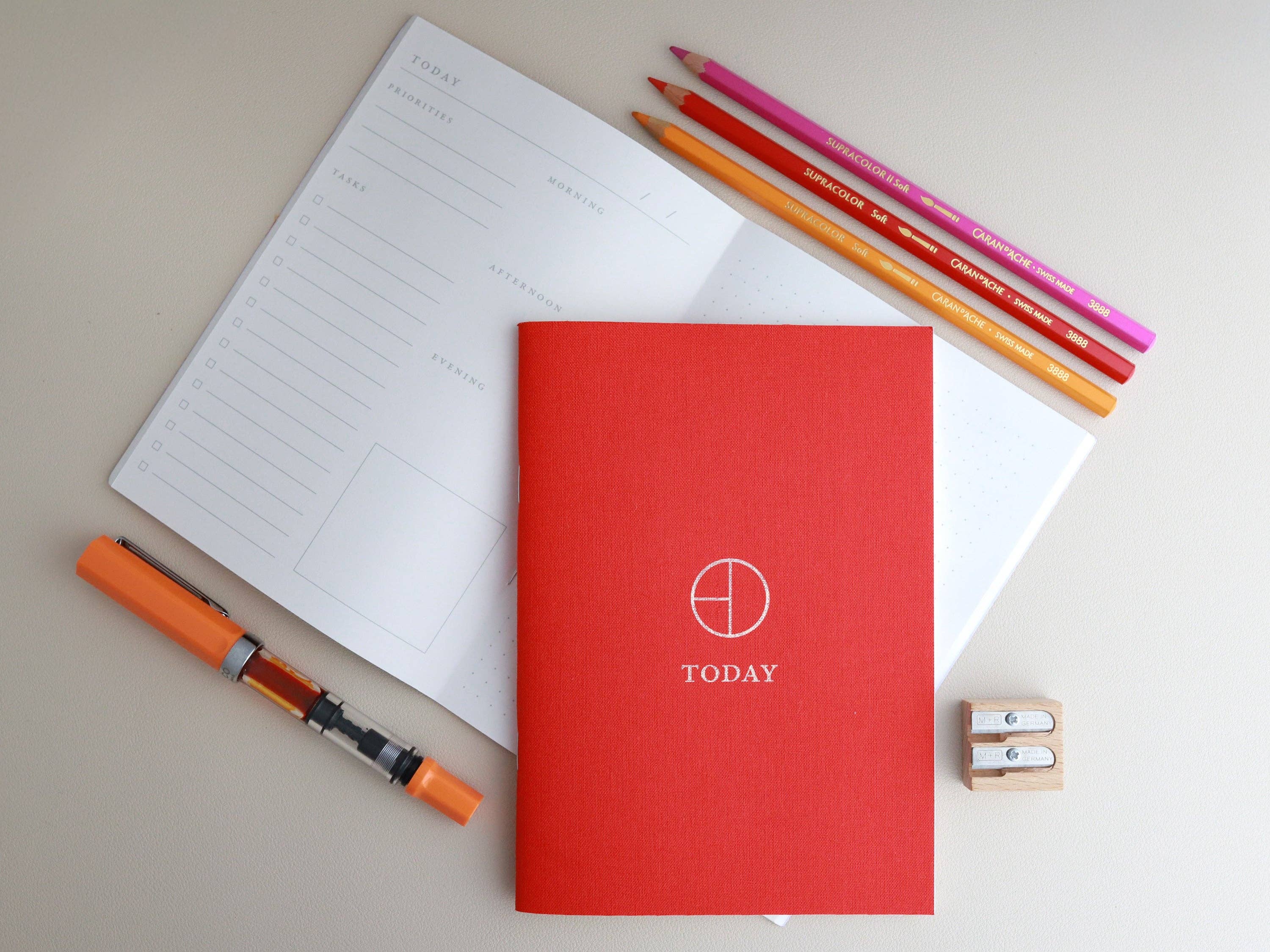 Vermillion Cloth Saddle Stitch Planner-zoom-1