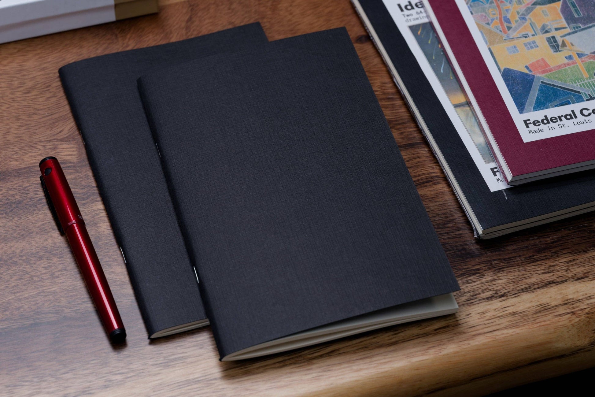 #203 Idea Notebooks, Set of Two, Black/Cream-3