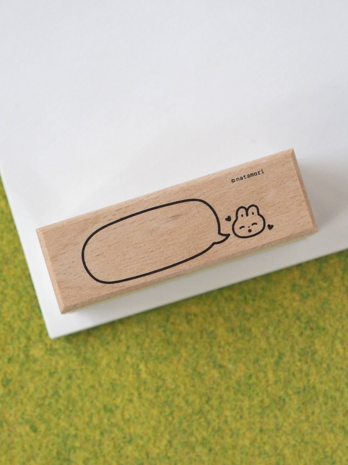 Bunny Bubble Notes Rubber Stamp-zoom-1